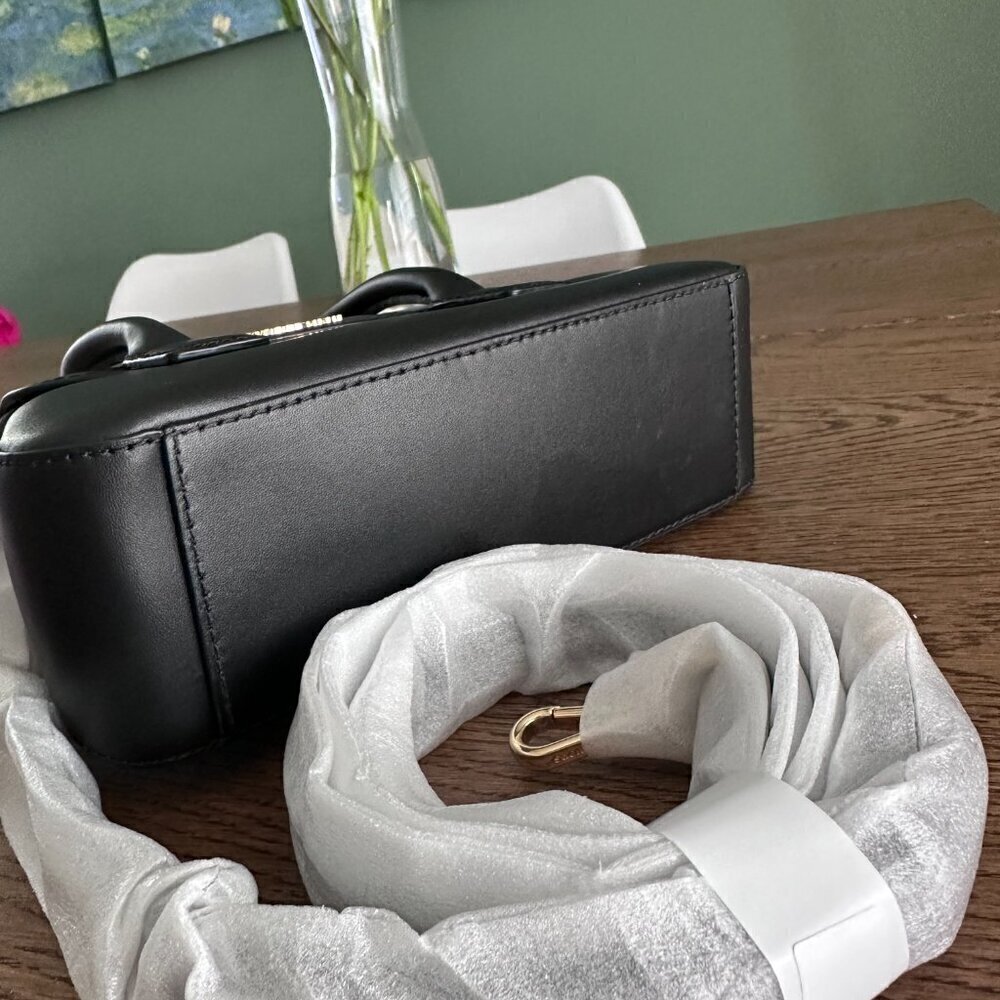 NEW! NWT Michael Kors Katya Small Flap Satchel Crossbody Purse Bag Black WOmen - Picture 5 of 5